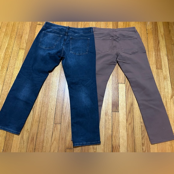 Warp + Weft ORD Straight/AMS Slim Jeans Mens 36x32 Dark Wash Blue/Brown Denim - Picture 9 of 11